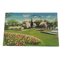 Beardsley Park, Garden, Bridgeport, Connecticut CT linen Postcard - £3.13 GBP