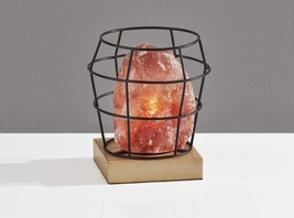 8&quot; Himalayan Salt Accent Lamp With Black Cage Shade - £61.33 GBP