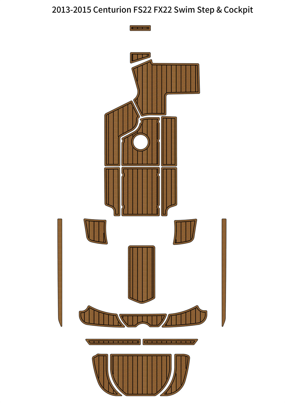 2013-2015 Centurion FS22 FX22 Swim Platform Cockpit Pad Boat EVA Teak Fl... - $799.00
