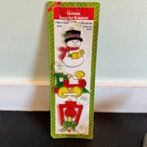 Christmas Suncatcher Ornaments Snowman Train Lantern Vintage New - $9.89