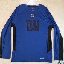 NY Giants NFL  Shirt Long Sleeve Lightweight Blue Men&#39;s Sz Medium NEW 100% Poly - $16.63