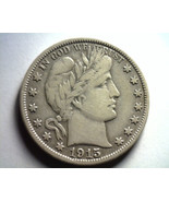 1915-S BARBER HALF DOLLAR VERY FINE+ VF+ NICE ORIGINAL COIN BOBS COINS F... - £153.19 GBP