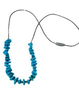 Sterling Silver Turquoise Necklace  15” Long - $91.68 CAD