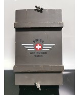 Vintage Swiss Air Force Watch Empty Collectible Wooden Box ALN 001-3025.07 - $27.69