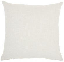 White Solid Woven Throw Pillow - £33.05 GBP