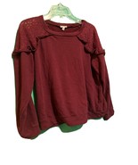 Lily White womens blouse SIZE XL Purple Lace, cold shoulder Long sleeves - £9.14 GBP
