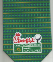 NANCY LOPEZ CHICK-FIL-A  CHARITY CHAMPIONSHIP GOLF NECKTIE RARE OOP SHIP... - $69.41 CAD