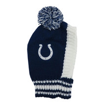 Indianapolis Colts Team Logo Pet Knit Hat for Medium Size Dog Navy Blue - £13.38 GBP