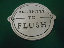 Great  Metal Toilet Sign- REMEMBER TO FLUSH by Hearth and Hand with Magn... - £7.46 GBP