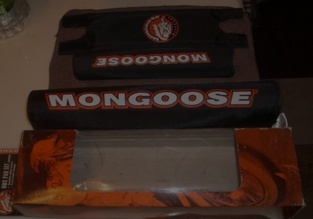 NOS Vintage Mongoose BMX Bicycle Pad Set of 3 Velcro Nylon pads.  - $19.99