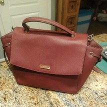 Kate Spade rn 0102760 Maroon  Medium Satchel Handbag W/ Crossbody Strap - $36.63