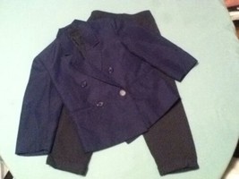 Fathers Day Size 4 Jackie Vital suit coat pants outfit 2 piece blue formal  - £19.35 GBP