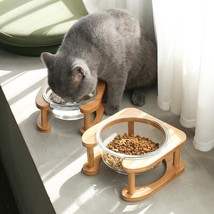 Elegant Glass Cat Food Bowl Set - Stylish and Functional Pet Dining Solution - £41.31 GBP+