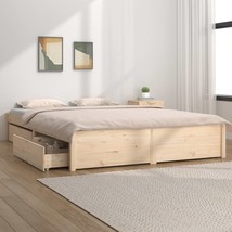 Bed Frame with Drawers 150x200 cm King Size - £157.72 GBP