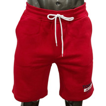 Nwt Tommy Hilfiger Msrp $69.99 Lupes Men&#39;s Red Fleece Pull On Sweat Shorts M L - £27.53 GBP