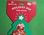 Vintage Hallmark Holiday Pin Barbie 1995 XLP3547 On Card - $19.79