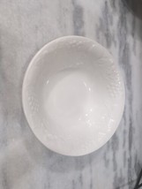 Gibson Housewares Designs Fruit Serving Bowl 9.5” White Embossed Raised - $12.87