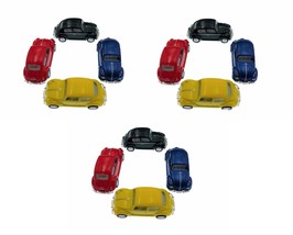 New 12Pc Box: 2.5&quot; Vw 1967 Volkswagen Beetle Diecast Model Toy Car 1:64 Gift Kid - $53.96