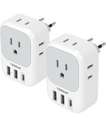 2 Pack European Travel Plug Adapter USB C US to Europe Plug Adapter with... - $44.99