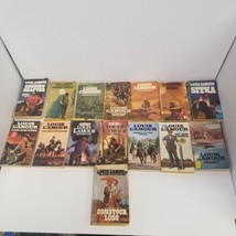 Vintage Louis Lamour Western Paperback Book Lot of 16, All Different, LOOK - £27.33 GBP