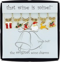 6-Piece Wine Glass Markers Wine Glass Charms Wine Tags, Jingle Bell - £14.92 GBP