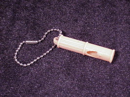 Vintage Toy Dime Store Pink Plastic Whistle, with chain - £5.46 GBP