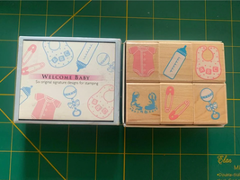 Hero Arts Welcome Baby Rubber Stamp Set #26 - new - £5.95 GBP