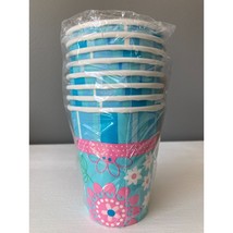 Hallmark Party Express Flowers Paper Cups Birthday Party Supplies 8 Per Package - £3.20 GBP