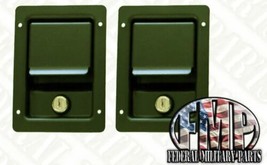 2 Single Locking Steel Handles, Green, fits Military HUMVEE M998 - $129.95