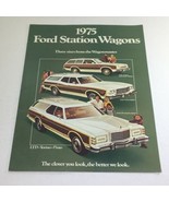 1975 Ford Station Wagons Squire Dealership Car Auto Brochure Catalog - £5.04 GBP