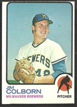 Milwaukee Brewers Jim Colborn 1973 Topps Baseball Card # 408 ex/nm - £0.76 GBP