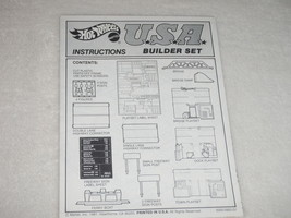 Hot Wheels Mattel USA Builder  Set  Instructions ( ONLY ) - $11.75
