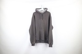 Vintage Champion Mens Size Large Tall Faded Blank Hoodie Sweatshirt Gray - £47.03 GBP