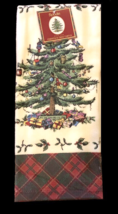 Spode Dish Towel Christmas Tree 100% Cotton Tartan Plaid 27x19 Holiday H... - $22.42