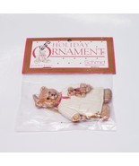 NEW- 1983 GORDON FRASER SCHMID CERAMIC BEDTIME TEDDY BEAR CHRISTMAS ORNA... - €8,33 EUR