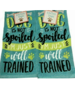 Spoiled Dog Lover Dish Towels Spoiled Dog 100% Cotton 15x25&quot; Set of 2 - $21.53