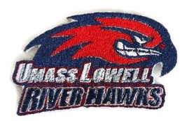 Umass Lowell River Hawks  Logo Iron On Patch - £3.92 GBP