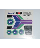 1989 Mattel Decals Stickers Valvoline #3889-0340 Vintage UNUSED - £20.50 GBP