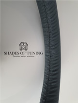 Fits Toyota Corolla 80-86 Dark Grey Leather Steering Wheel Cover Diff Seam Color - £39.95 GBP