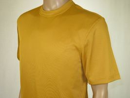 Mens Dressy T-Shirt  Log-In Uomo Soft Crew Neck Corded Short Sleeves 218 Gold image 3