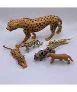 Vintage K&amp;M International Wild Cat Toy Lot PVC Cheetah Clouded Leopard - £12.95 GBP