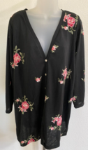 Fig and Flower Anthropologie Embroidered Cardigan Floral Sweater M/L - £31.28 GBP