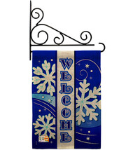 Welcome Winter Burlap - Impressions Decorative Metal Fansy Wall Bracket Garden F - $33.97