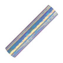 Holographic Chrome Patterned Permanent Craft Adhesive Vinyl In Blue 12&quot; x 12&quot; fo - £106.84 GBP