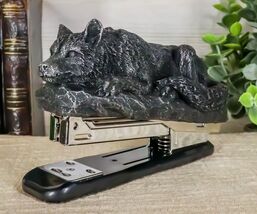 Gothic Resting Alpha Wolf Stapler Office Desktop Accessory Totem Wolf Sp... - $24.99