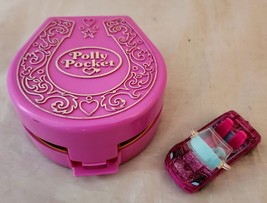 Vintage Polly Pocket 1994  Bluebird Purple Horseshoe Compact Doll House  & Car - $19.75