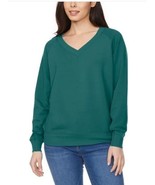 Buffalo Womens Sweater Green Teal V-Neck Pullover Fleece Heavyweight Lon... - $735.95 MXN