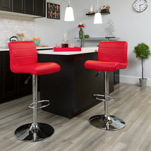 Red Vinyl Barstool DS-8101B-RED-GG - £71.10 GBP