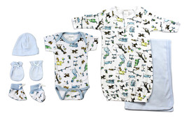 Bambini Newborn (0-6 Months) Boy Newborn Baby Boys 6 Pc Layette Baby Shower Gift - £22.52 GBP