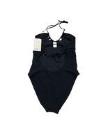 Becca by Rebecca Swimsuit Womens M Black Textured Strappy Classic Beach ... - $58.54 CAD